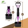 Portable Dog Pooper Scooper for All Surfaces, 23 Inch Long. Pink Pooper Scooper for Small Dog, Cat. Non-Breakable Plastic Dog Poop Picker Upper with S